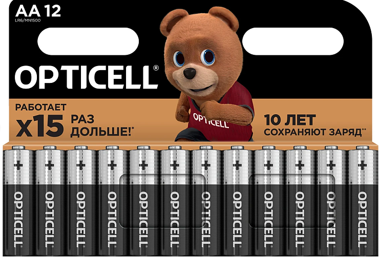 Батарейка щелочная OPTICELL Basic  AA (пальчиковые) (12)