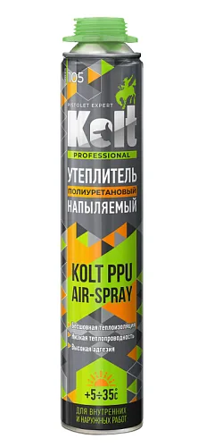 Утеплитель напыляемый полиуретановый KOLT PPU AIR-SPRAY 900г (12)