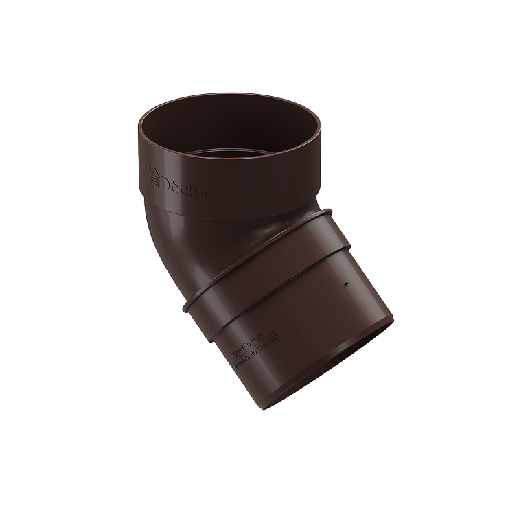 Döcke STANDARD Колено 80мм  45˚ (Темно-коричневый)