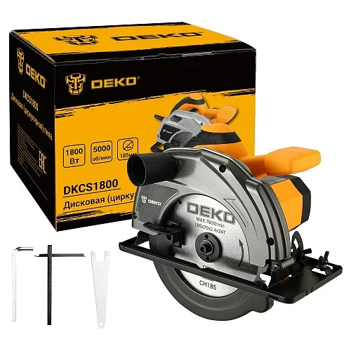 Пила циркулярная DEKO DKCS1800 1800Вт, 185мм диск
