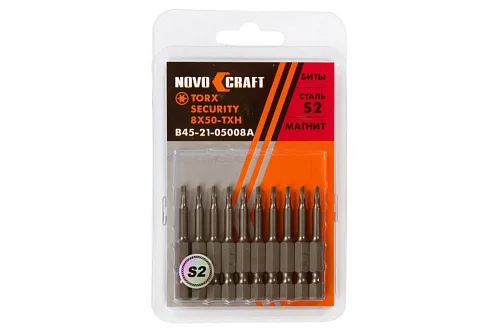 Бита Novocraft Torx SECURITY 8 x 50 TXH (слайдер 10 шт.)